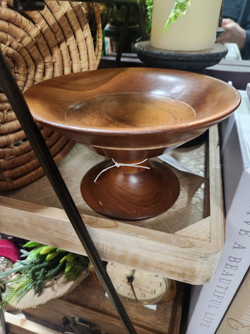 Vintage MCM Walnut Wood Bowl