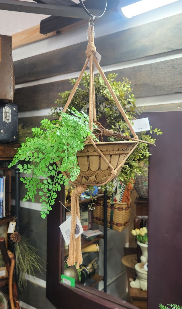 Vintage Pottery Hanging Planter