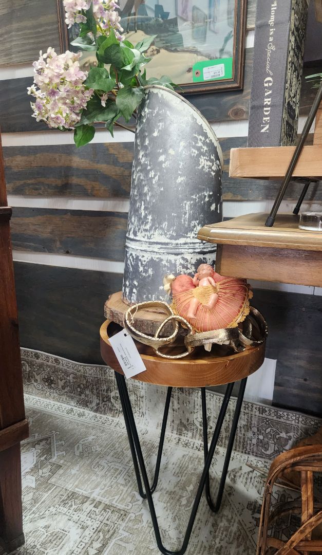 Small Wood & Metal Table