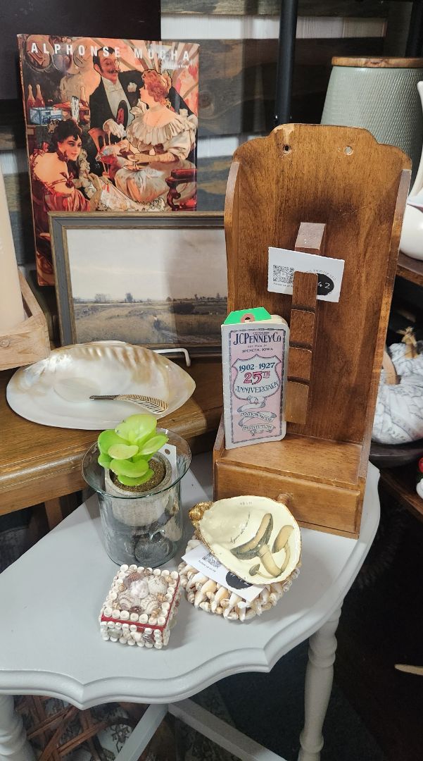 Vintage Wood Letter/Key Holder with Drawer