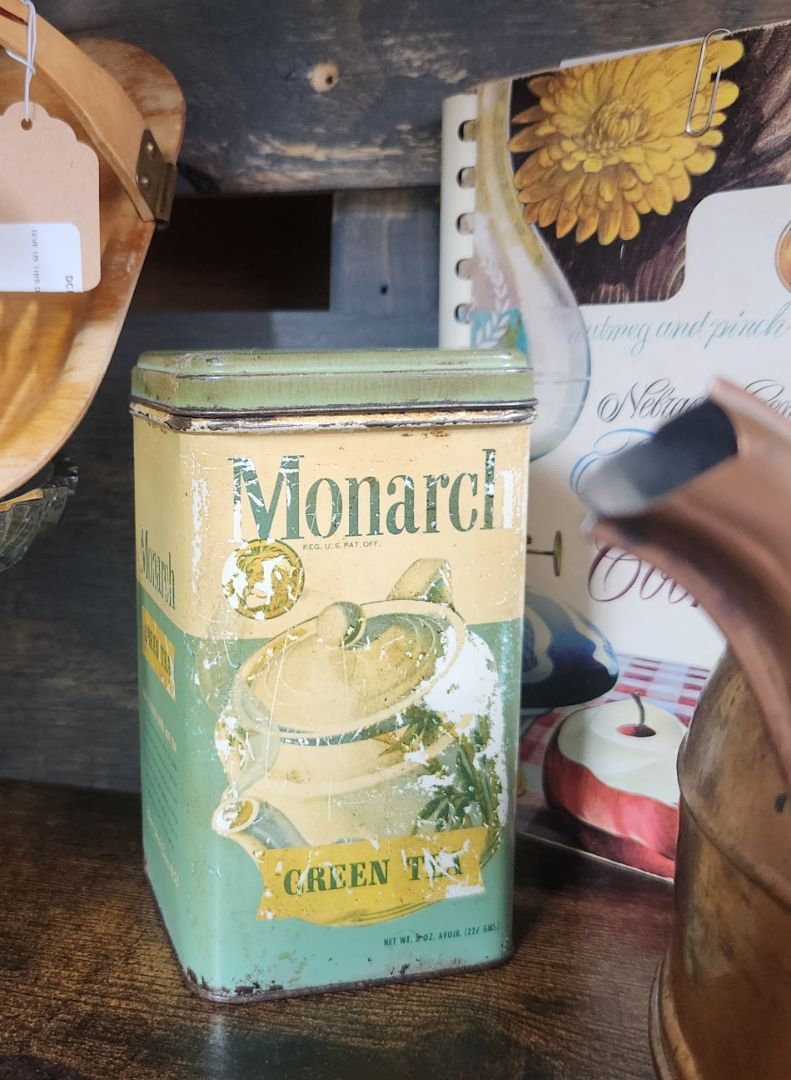 Vintage Monarch Green Tea Tin
