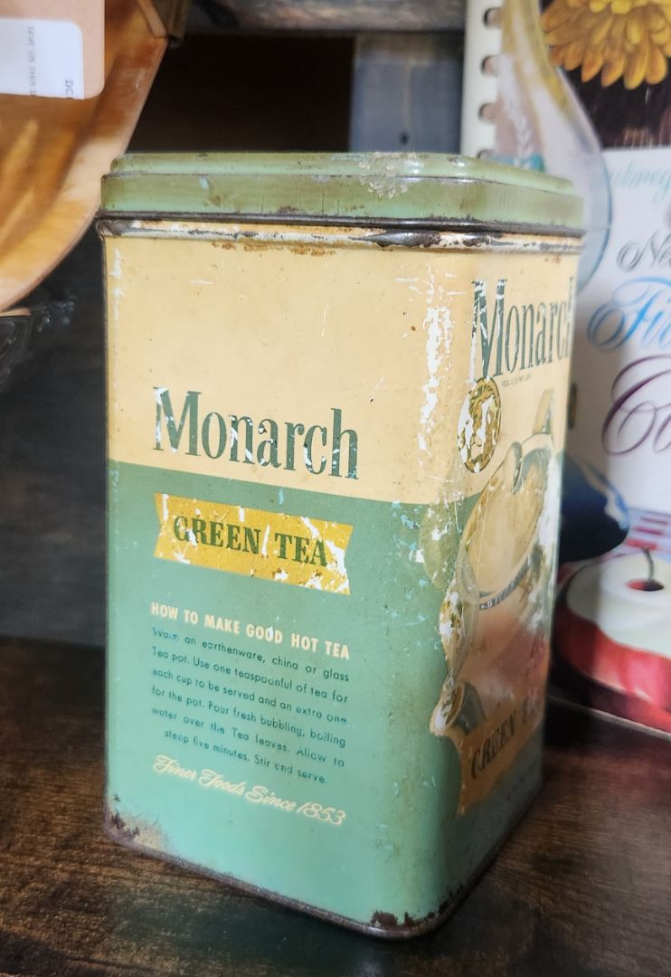 Vintage Monarch Green Tea Tin