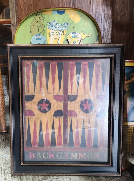 Framed Backgammon Print