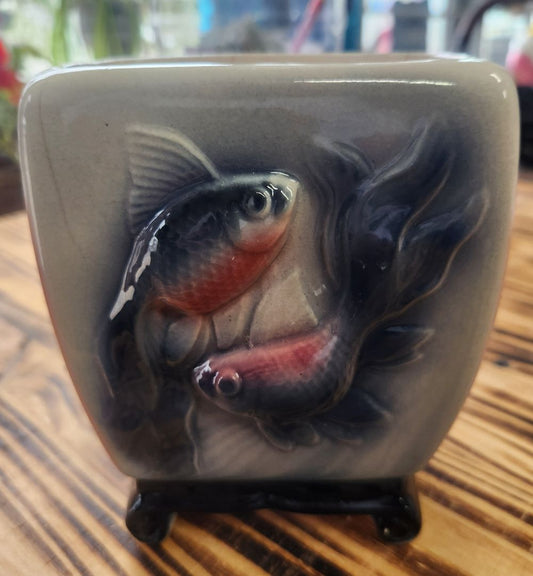 Vintage Royal Copley Koi Fish Vase