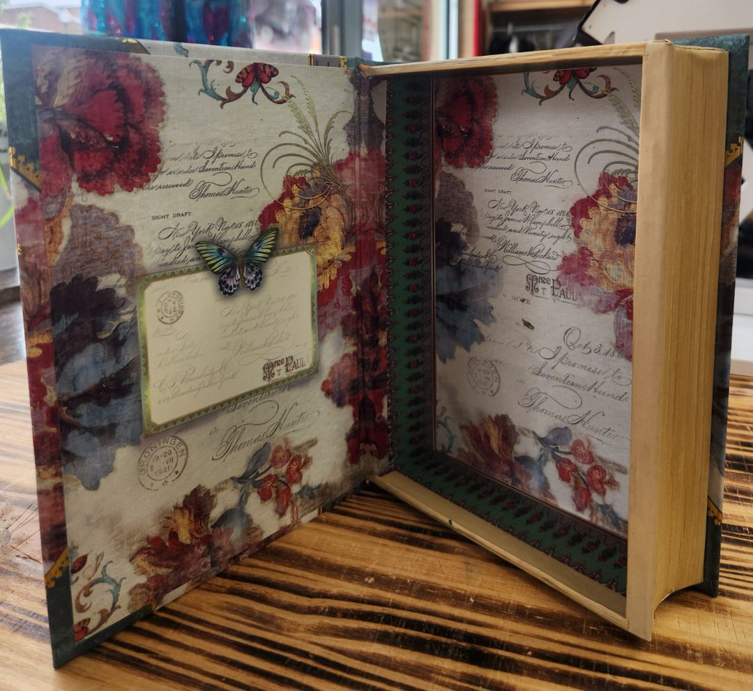 Faux Book w/Butterflies Design