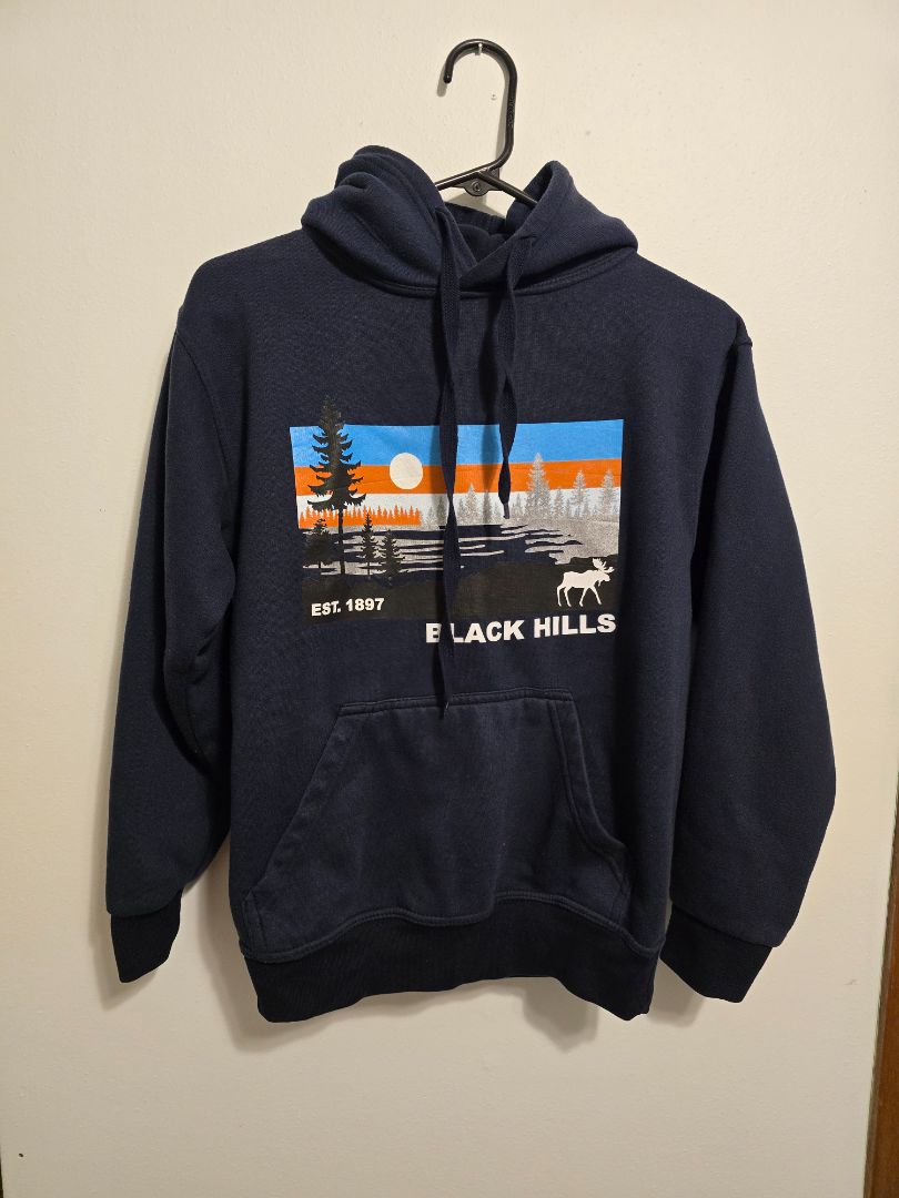 Navy Black Hills Hoodie, Medium