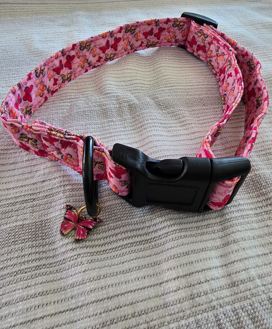 Pink Butterfly Collar, Large