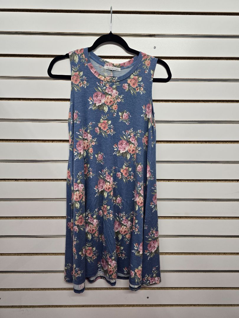 Blue Flowers Chris & Carol Dress, Medium