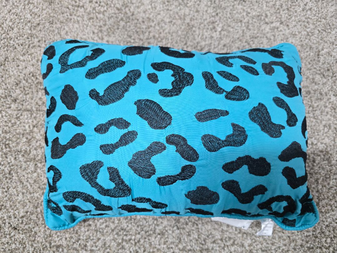 Teal & Black  Decor Pillow, 12" x 16"