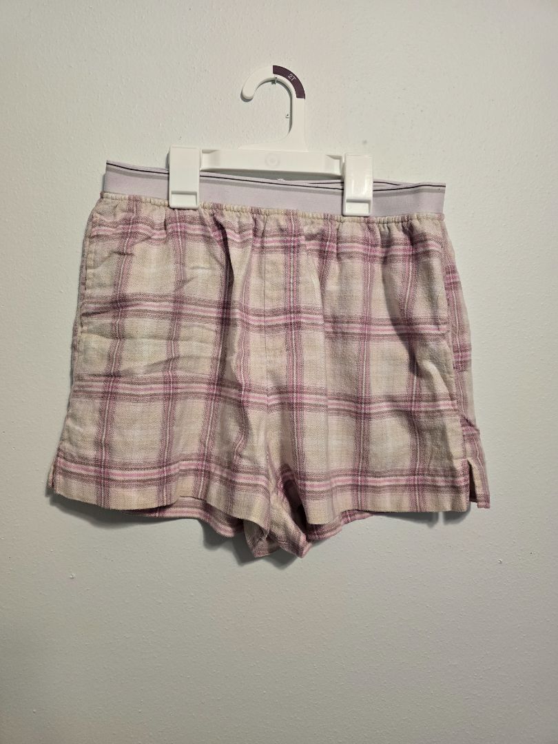Pink plaid Arizona Lounge Shorts, Medium