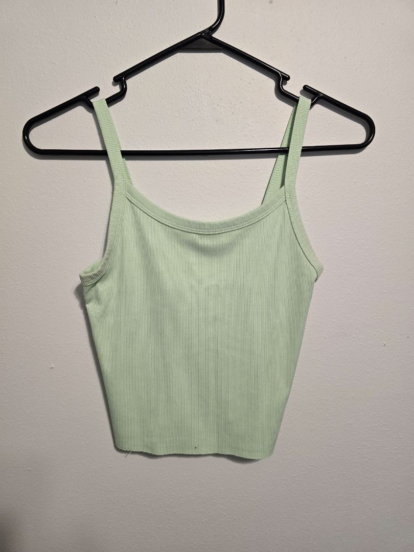 Green No Boundaries Crop Tank, Small