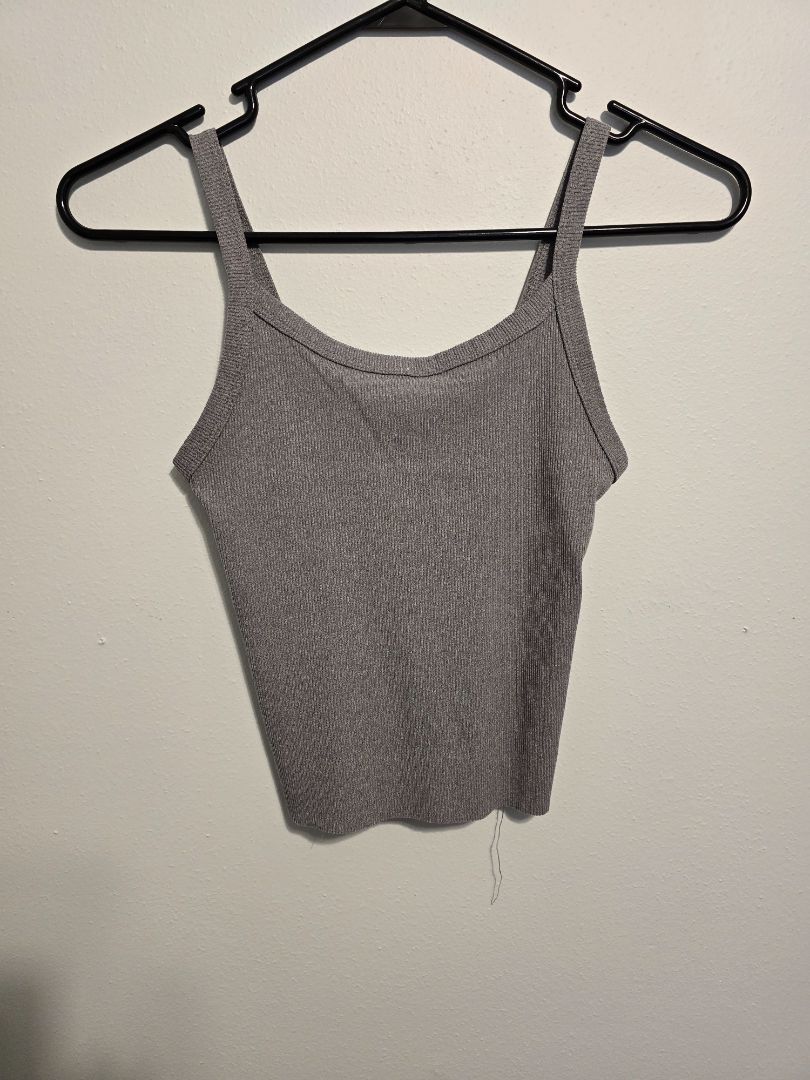 Gray No Boundaries Crop Tank, XSmall