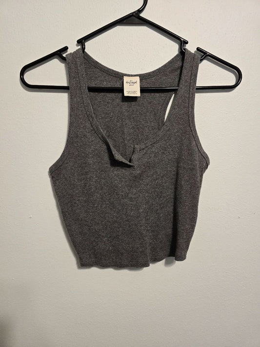 Gray Destined Crop Tank, Small