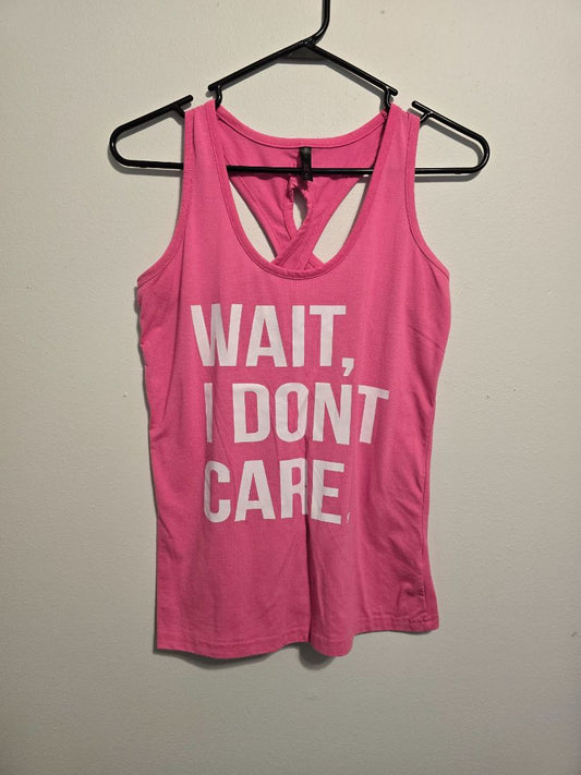 Pink PINK Tank Top-Don't Care, Medium