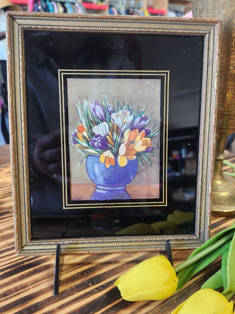 Small Framed Flower Picture Vintage