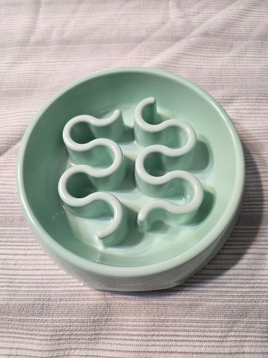 Mint Green  Slow Feed Bowl, Large