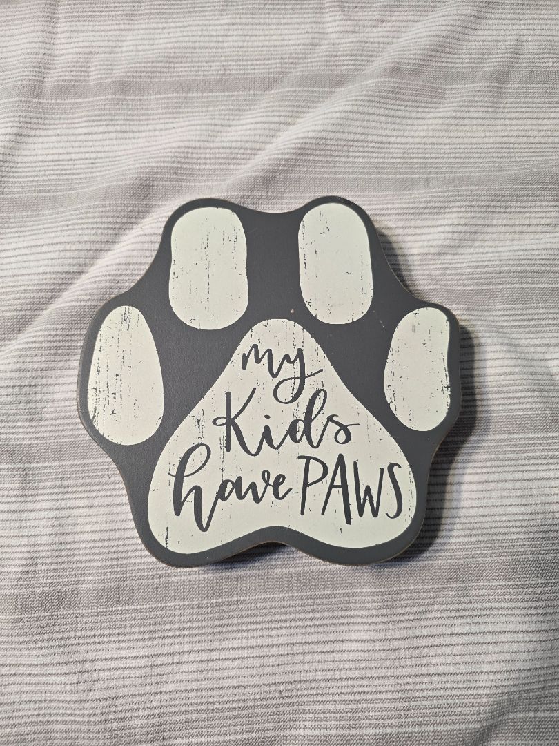 Gray  Kids Have Paws Large Paw