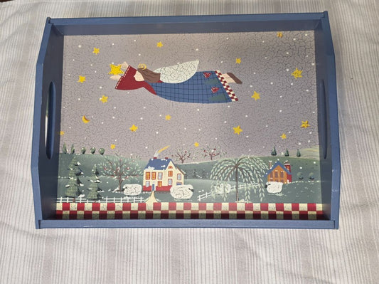 Blue  Decor Tray, 9.5" x 13"