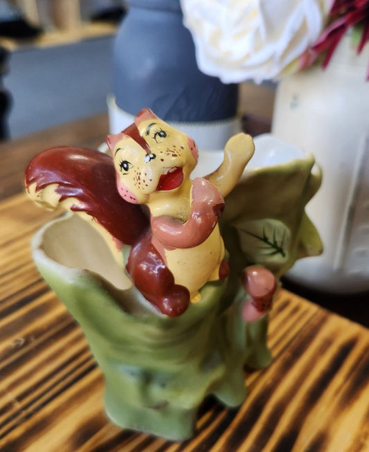 Enesco Japan Chipmunk Vase/Planter Vintage