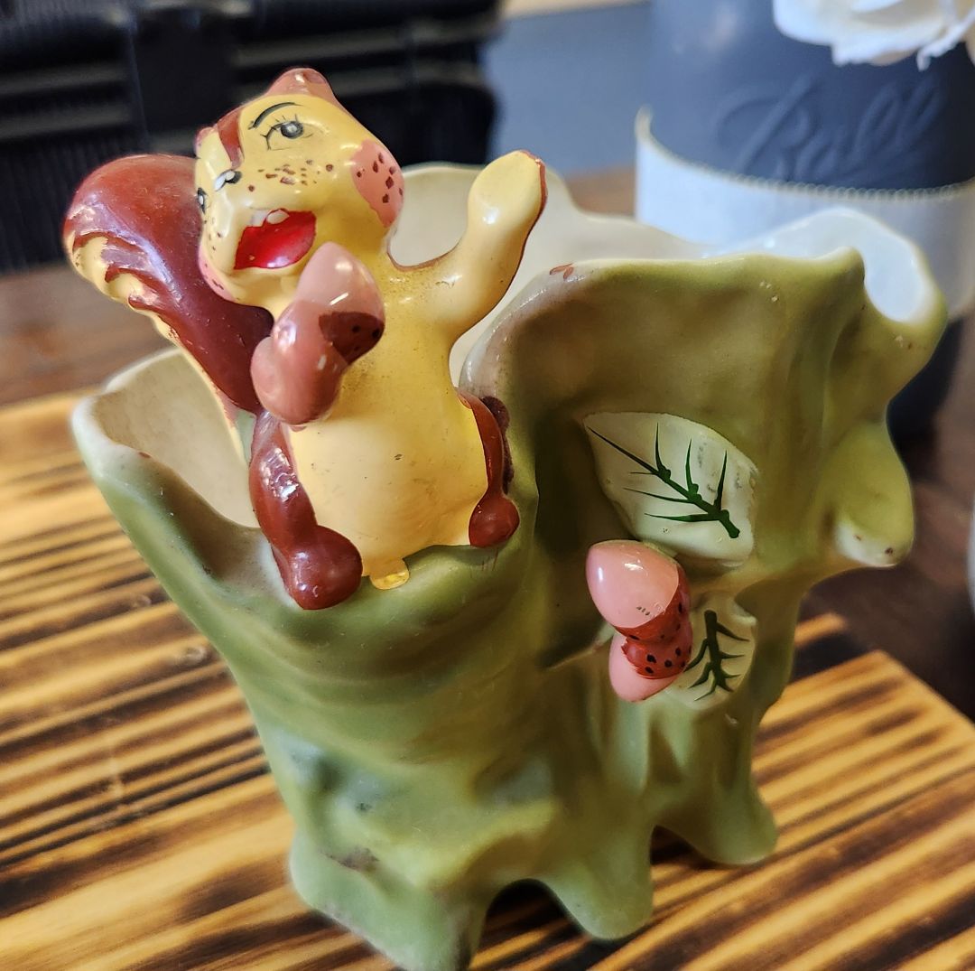 Enesco Japan Chipmunk Vase/Planter Vintage