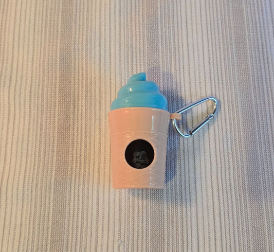Blue Ice Cream Cone Waste Bag Holder