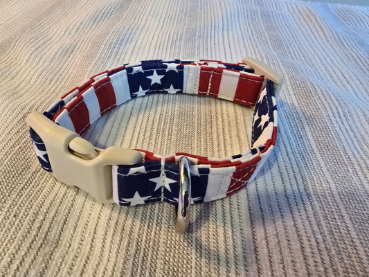 Red/White/Blue American Flag Collar, Small