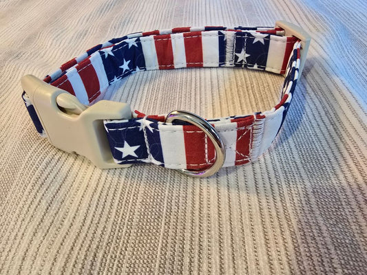Red/White/Blue American Flag Collar, Medium