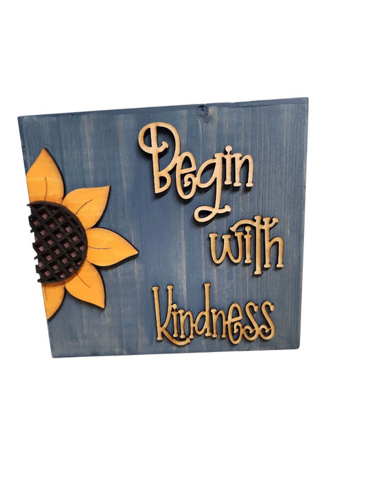 Small Town Shop Begin with Kindness, 5x5