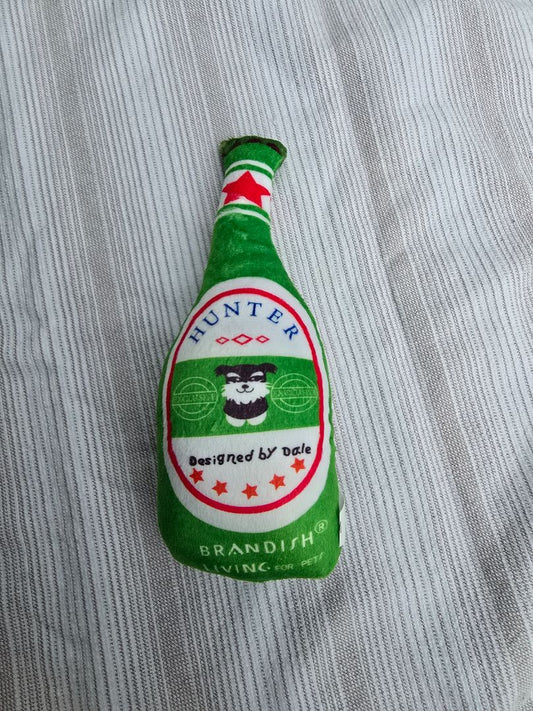 Green  Hunter Bottle Dog Toy