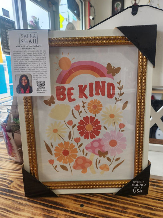 BE KIND Framed Print - NEW