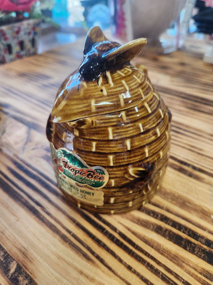 Tropic Bee Beehive Honey Pot Vintage