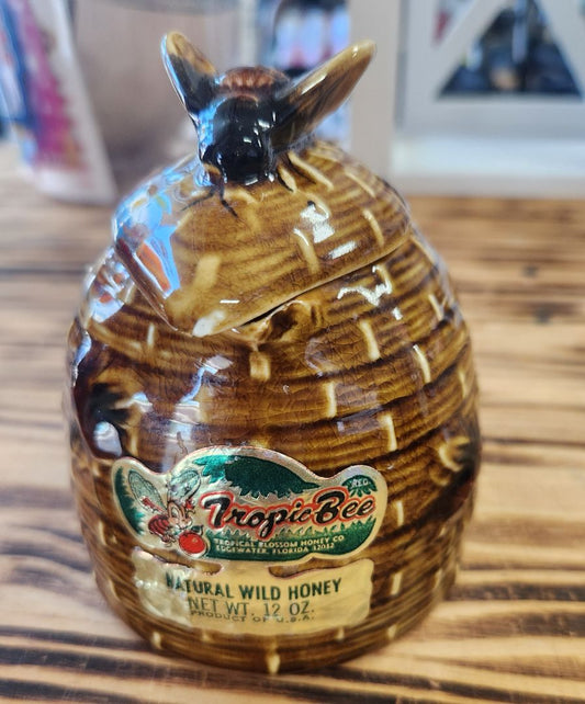 Tropic Bee Beehive Honey Pot Vintage