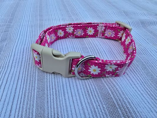 Pink Flowers Collar, Medium
