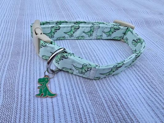 Green Dinosaur Collar, Small