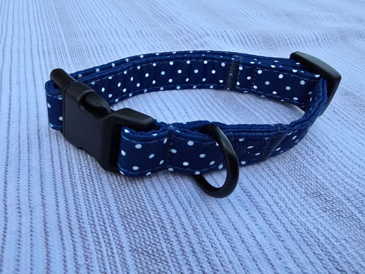 Blue Polka-Dot Collar, Small