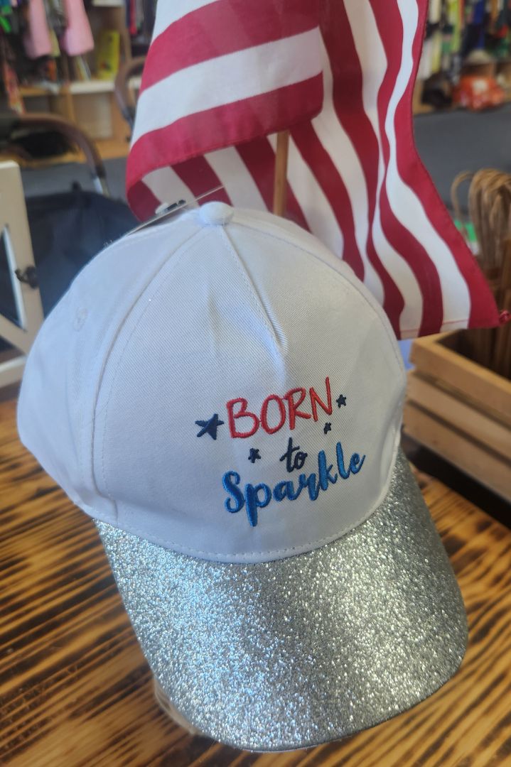 NWT - Born to Sparkle Baseball Cap Patriotic Cap