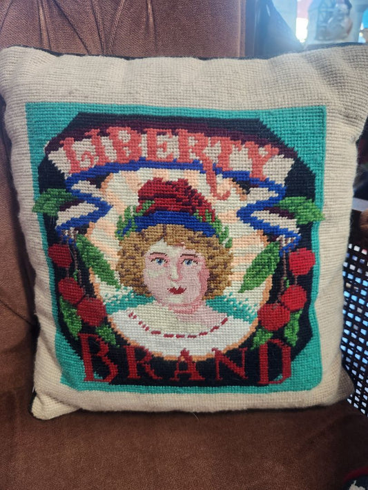Needlepoint Pillow- Liberty Brand Decor
