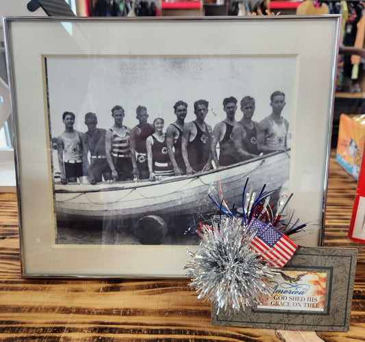 Framed Repro Red Cross Lifeguards Vintage Looking