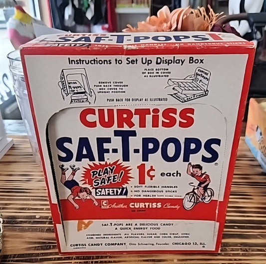 Curtiss SAF-T-POPS Candy Box Vintage