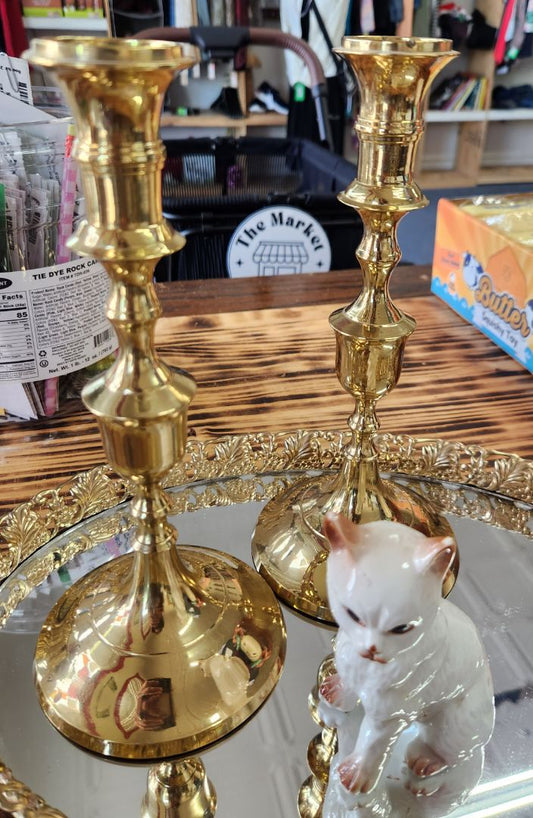Brass Candlestick Decor