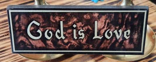 Small "God is Love" Sign Vintage