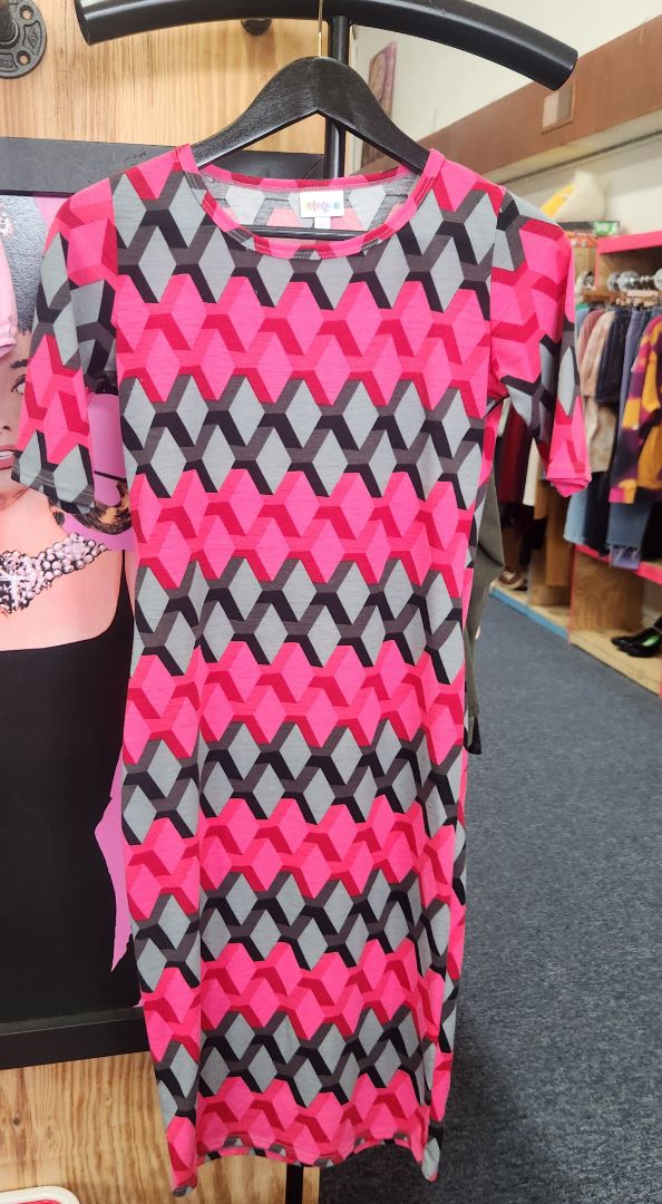 Grey, Black,Pink LuLaRoe LuLa Roe Print Dress