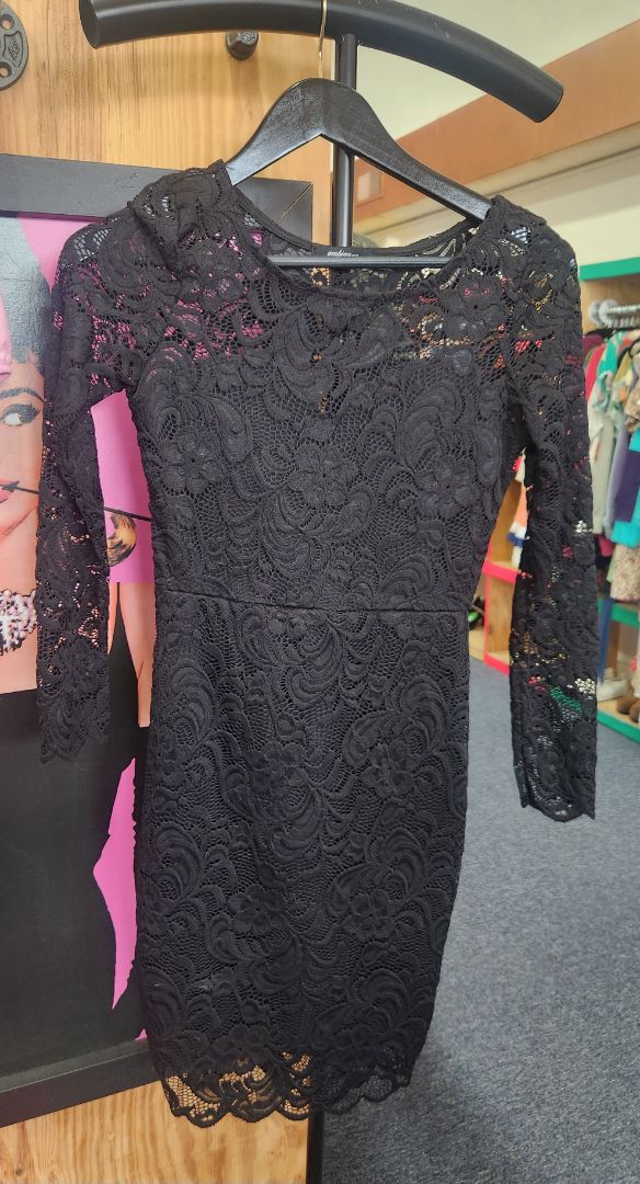 Ambiance Black Lace Dress, Small
