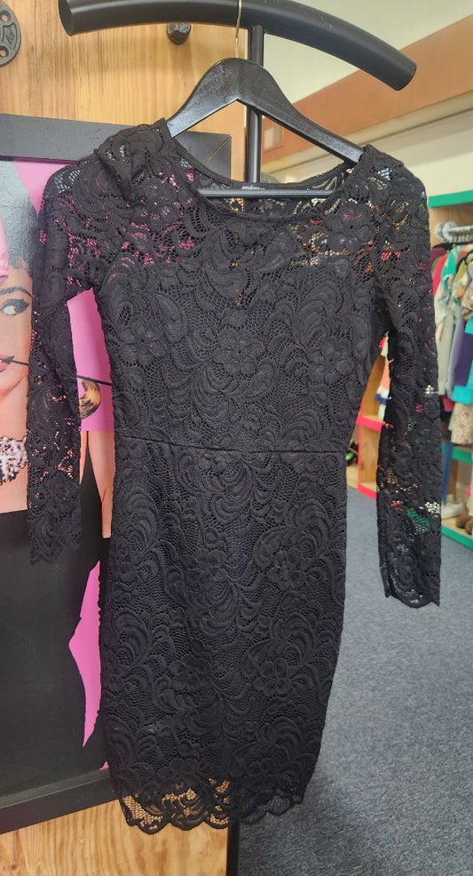 Ambiance Black Lace Dress, Small
