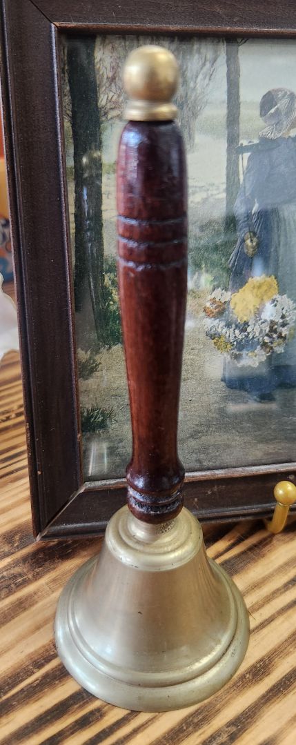 Teachers Brass/Wood School Bell Vintage