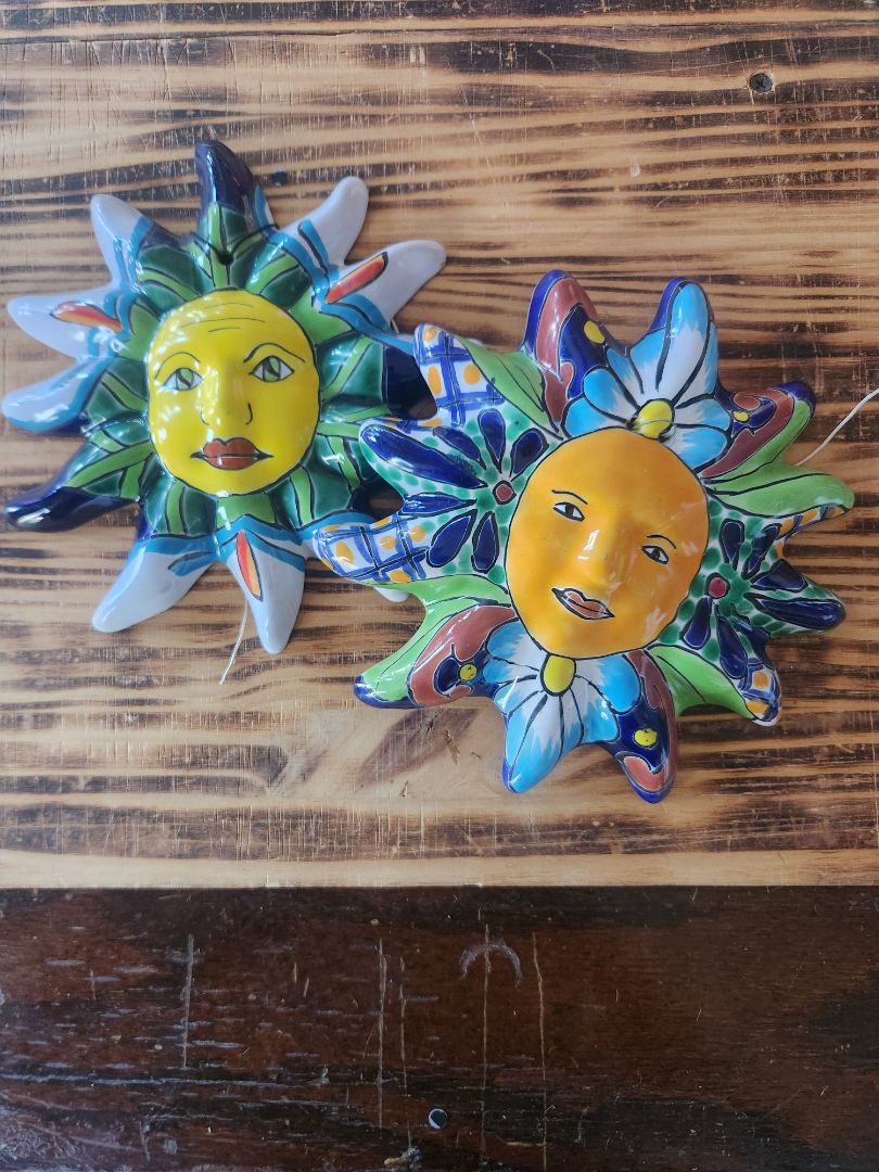 Ceramic Painted Sun Face