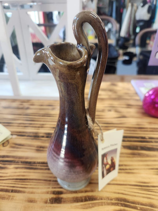 Brown/Multi Nichols Pottery Ceramic Pitcher NWT