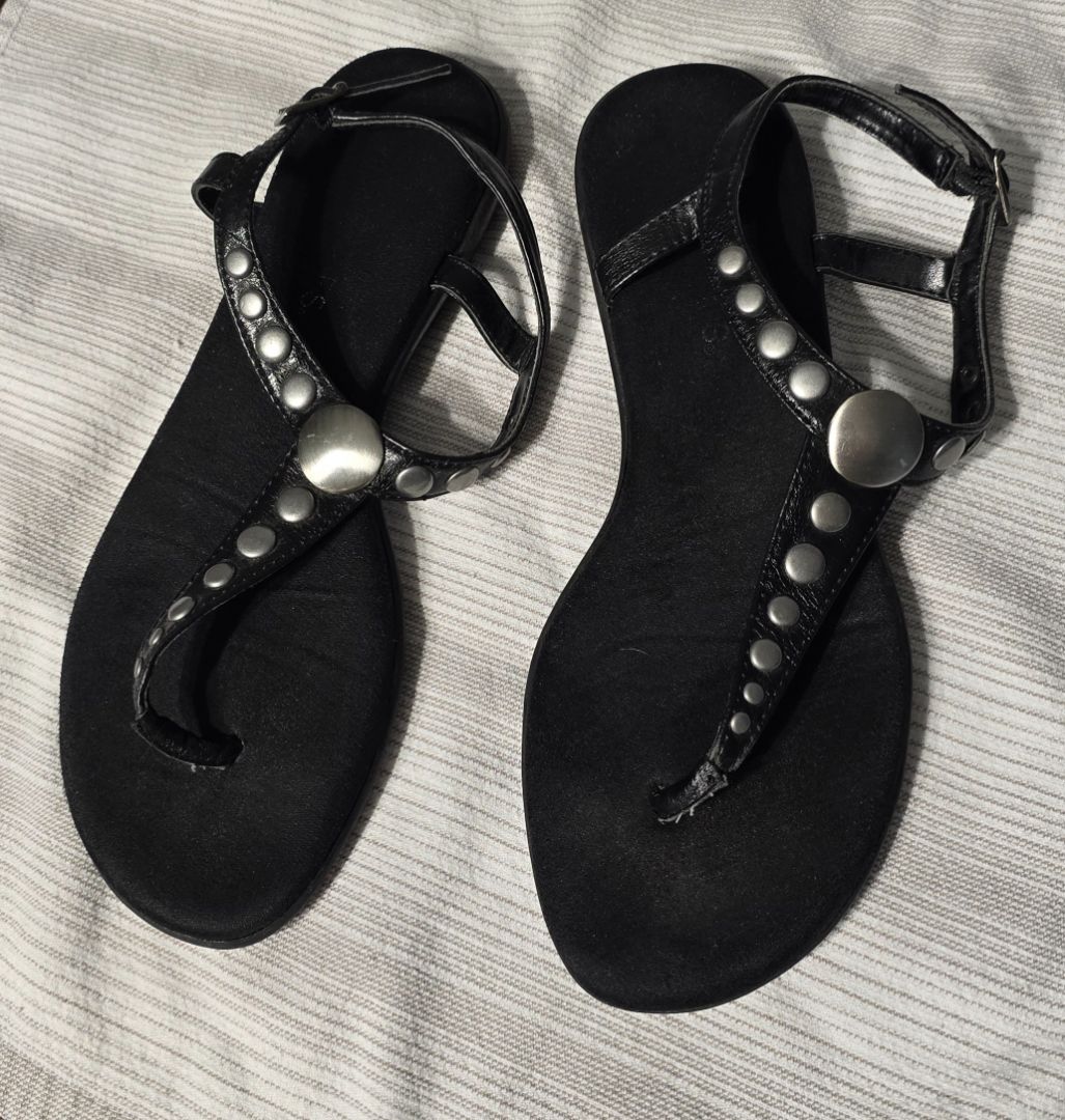 Black Maurices Sandals, 7