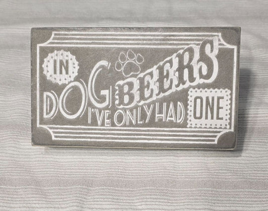 Gray Dog Beers Decor, 7" x 4"