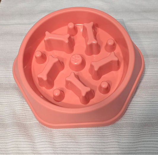 Pink  Slow Feeder Bowl, 7.5"